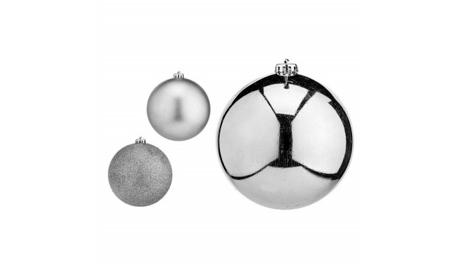 Christmas Baubles Ø 15 cm 6 Units Silver Plastic