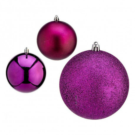 Christmas Baubles Krist+ 00835 00835 Purple Plastic Ø 10 cm 6 Units
