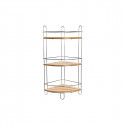 Bathroom Shelves DKD Home Decor Natural Aluminium Bamboo Stainless chrome metal (19,5 x 19,5 x 47 cm