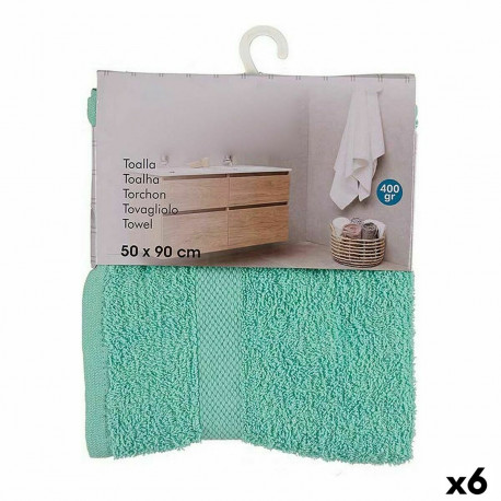 Bath towel Berilo 5312 5312 Turquoise 80 % cotton 20 % Polyester 50 x 90 cm (6 Units)