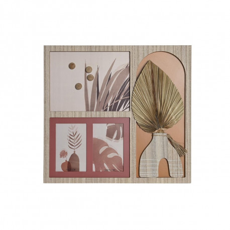 Fotoraam DKD Home Decor 43 x 1,2 x 40 cm Naturaalne Mitmevärviline Puit MDF Boho