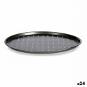 Baking tray Pizza Grey Carbon steel 24 Units (33 x 1 x 33 cm)