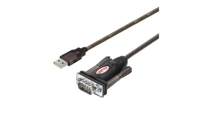 UNITEK Y-105 seeriakaabel Must 1.5 m USB Type-A DB-9