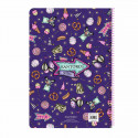 Notebook Gorjuss Up and away Purple A4