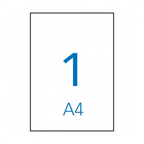 Etikett iseliimuv APLI 210x297mm, A4, 100l/pk, Ref.01281