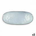 Serveerimisvaagen Quid Boreal Keraamiline Sinine (36 x 16 cm) (Pack 2x)