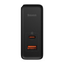 Baseus wall charger GaN5 Pro PD 100W 1x USB-C 1x USB black + USB-C - USB-C
