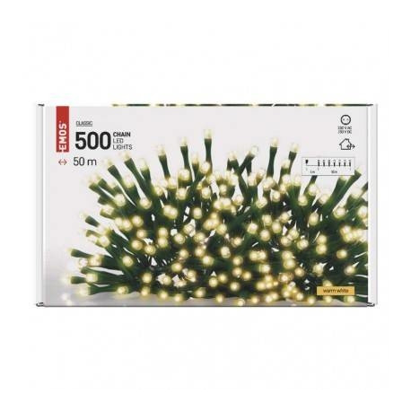 500 LED XMAS CLAS TIMER 50M WW