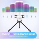 Fifine AmpliGame A6V RGB mikrofon mängimiseks | taskuhäälingusaated | ojad | statiiv | valge