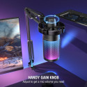 Fifine AmpliGame A6T RGB mikrofon mängimiseks | taskuhäälingusaated | ojad | statiiv | must
