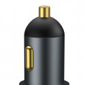 Baseus car charger Share Together PD 120W 1x USB 1x USB-C gray with car lighter socket