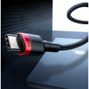 Baseus Cafule nylonový kabel USB Type C Power Delivery 2.0 100W 20V 5A 2m šedý (CATKLF-ALG1)