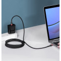Baseus Cafule nylonový kabel USB Type C Power Delivery 2.0 100W 20V 5A 2m šedý (CATKLF-ALG1)