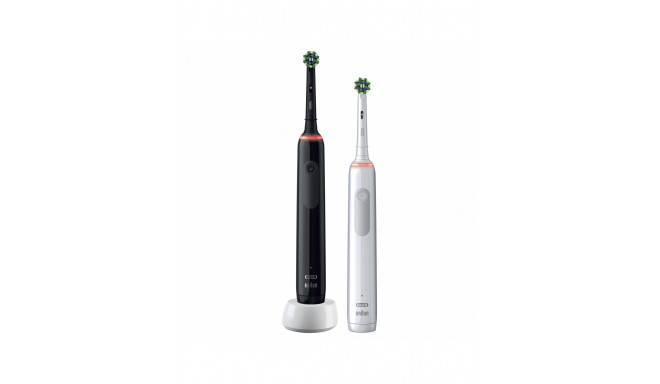 Oral-B Pro 3 3900 Duo toothbrush 2 pcs. White/Black