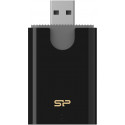 Silicon Power memory card reader Combo USB 3.2, black