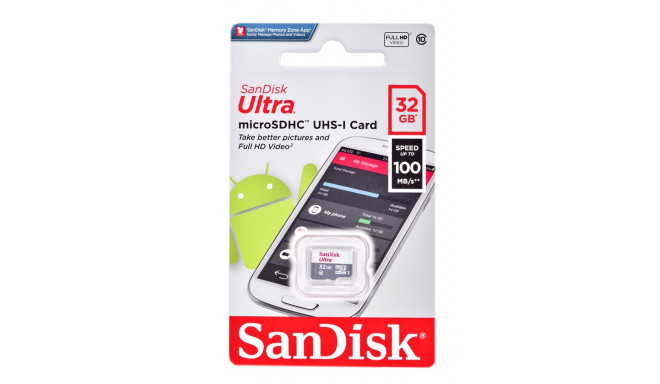 Sandisk Ultra microSDHC mälukaart 32 GB Class 10