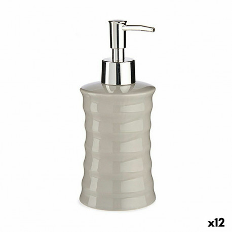 Soap Dispenser Berilo DW29108LP-G DW29108LP-G Grey Metal Ceramic Waves 260 ml (12 Units)