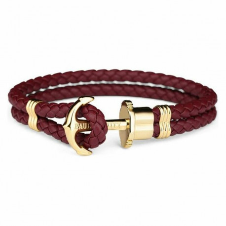 Bracelet Paul Hewitt PH-PH-L-G-DB Maroon - 14,5 cm