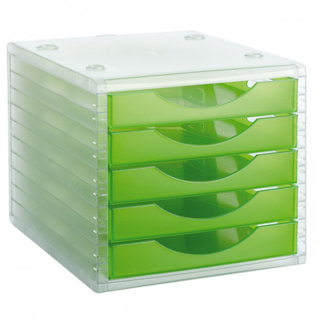 Modular Filing Cabinet Archivo 2000 ArchivoTec Serie 4000 5 drawers Din A4 Light Green 34 x 27 x 26