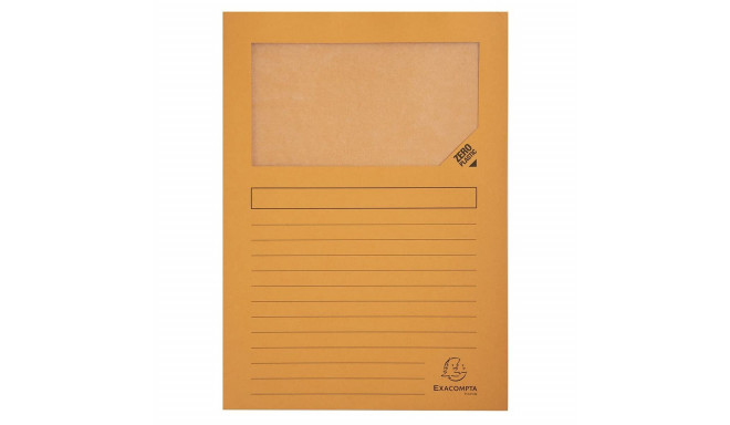 Set of Subfolders Exacompta Forever Orange A4 Transparent window 100 Pieces