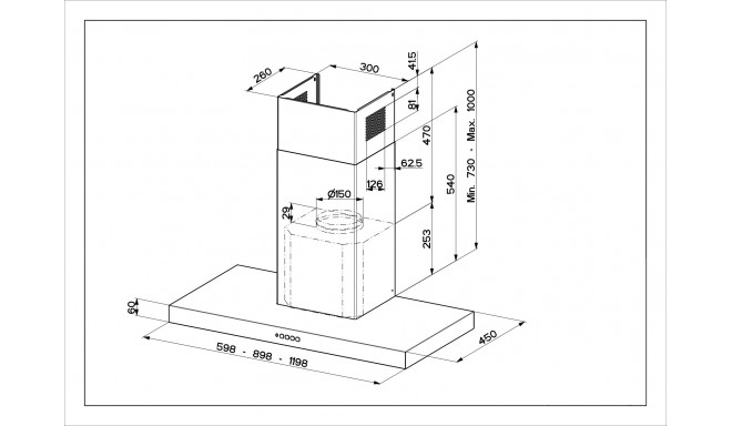 Hood Faber Stilo Comfort BK Matt A60