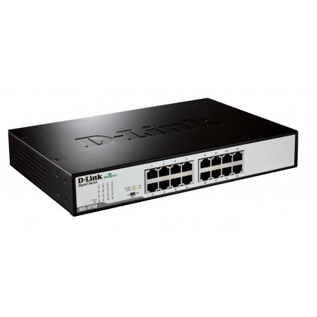 D-Link | 16-Port Gigabit Unmanaged Desktop Switch | DGS-1016D | Unmanaged | Desktop