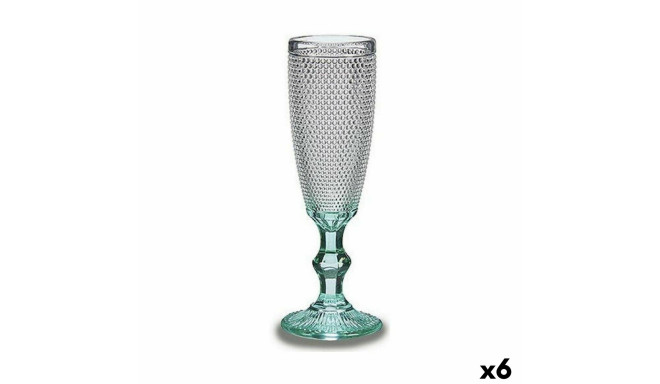 Šampanja klaas Vivalto PR05720ZD/BHA6 PR05720ZD/BHA6 Läbipaistev Türkiissinine Klaas 185 ml Punktid 