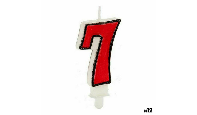 Küünal CL14A0030-7 CL14A0030-7 Sünnipäev Valge Punane (12 Ühikut)