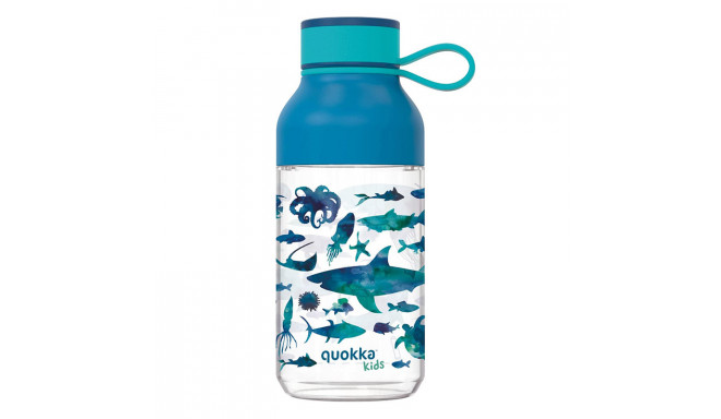 Quokka Ice Kids with strap - Butelka na wodę ecozen 430 ml z paskiem (Sea Animals)