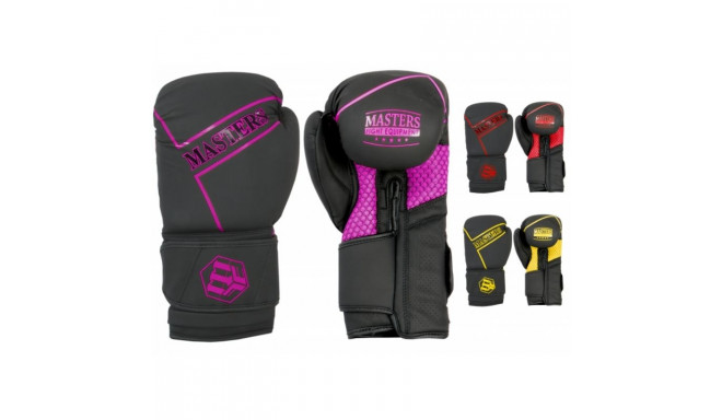 RPU-BLACK 012325-0210 boxing gloves (czarno - różowy+10 oz)