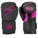 Boxing gloves RPU-BLACK 012325-0210 (czarno - różowy+10 oz)