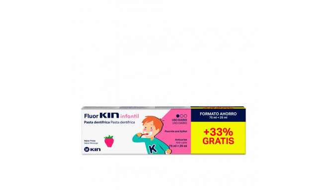 FLUORKIN INFANTIL pasta dentífrica #fresa 75+25 ml  100 ml