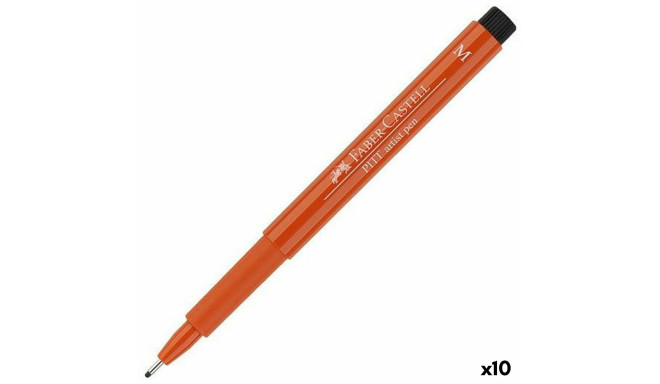 Vilt Faber-Castell Pitt Artist Fineliner M Tume oranž (10 Ühikut)