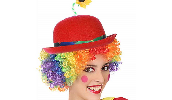 Клоунская шляпа Красный Разноцветный