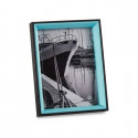 Photo frame Crystal Black Blue MDF Wood (3 x 22 x 17 cm) (6 Units)