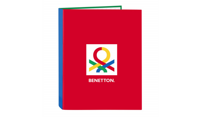 Ring binder Benetton Pop Grey A4 (26.5 x 33 x 4 cm)