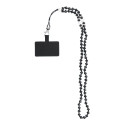 CRYSTAL DIAMOND pendant for the phone / cord length 74cm (37cm in the loop) / on neck - black