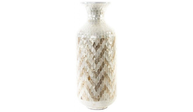 DKD Home vase Mosaic Mother of pearl 25x25x65cm, brown