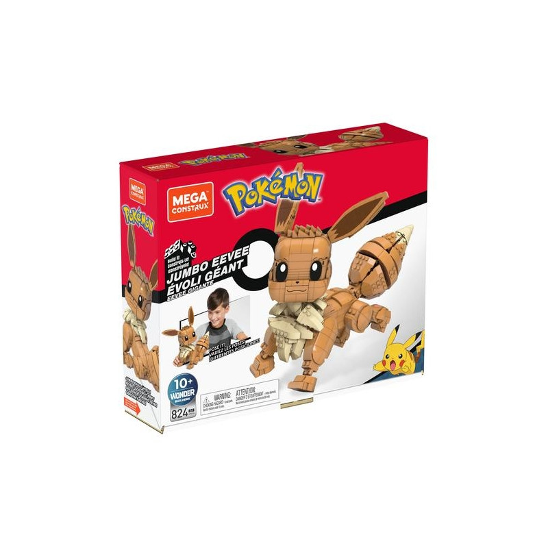Mega Construx Pokemon Jumbo Eevee & Pokeball Construction Set NIB