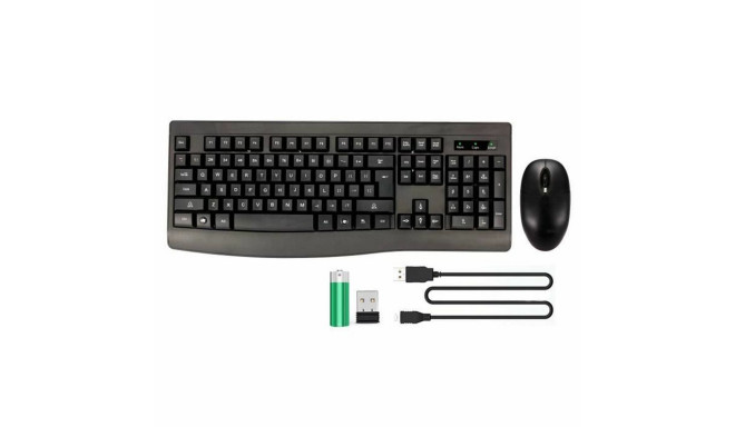 Keyboard and Mouse Bluestork Clavier Souris Sans Fil Black