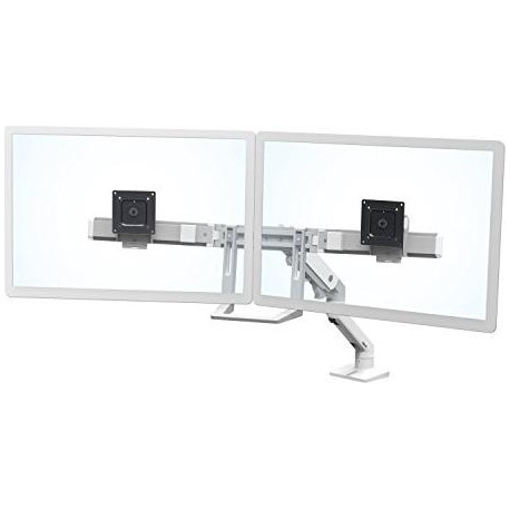 Ergotron HX dual monitor desk arm - white