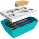 Pelikan Kreativfabrik painting accessory set large L (turquoise, water box with mixing palette, spon