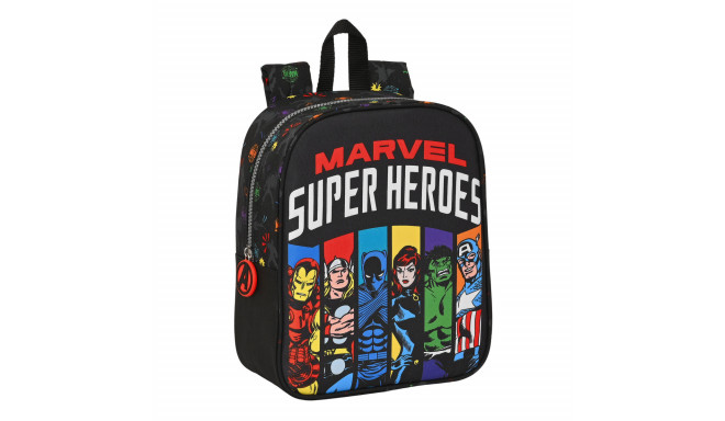Bērnu soma The Avengers Super heroes Melns (22 x 27 x 10 cm)