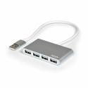 4-Port USB Hub Port Designs 900120 Silver