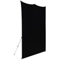 Westcott X Drop Pro Kreukbestendige Achtergrond Kit   Rich Black (8' x 8')