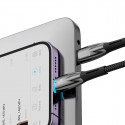 Kabel Baseus Glimmer Series s rychlým nabíjením USB-C - Lightning 480Mb/s PD 20W 2m černý