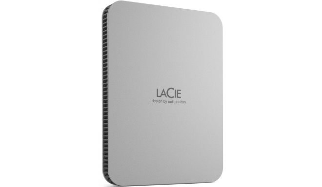 LaCie external hard drive 2TB Mobile Drive USB-C (2022), moon silver