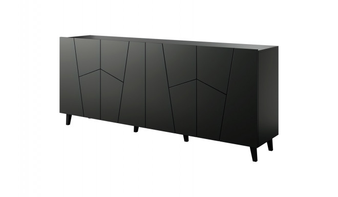 ETNA chest of drawers 200x42x82 black matt