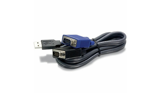 Cable KVM Trendnet TK-CU10              Black 2,8 m