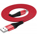 Hoco kaabel USB - Lightning 1m, punane/must